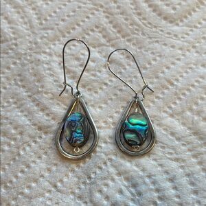 Abalone and sterling silver earrings